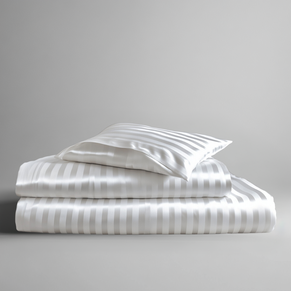 Juego De Sabanas Satín Rayas 250H